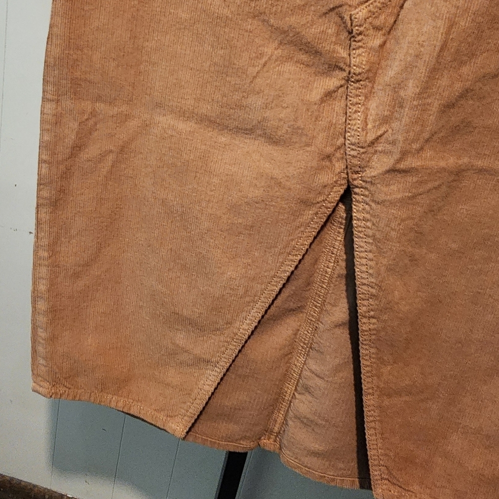 WARP + WEFT Tan Velana Midi Corduroy Skirt - Picture 5 of 13